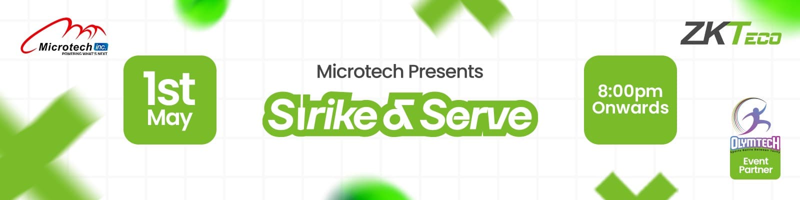 Strike & Serve event banner